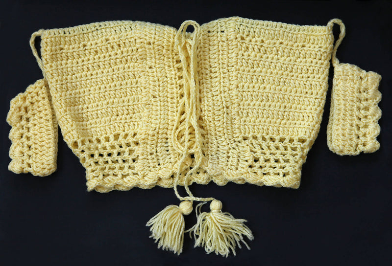 New Handmade Crochet 2-Piece-Set (Crop Top + Shorts)