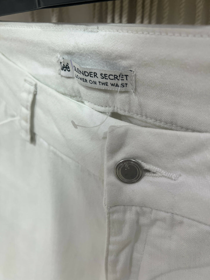 Lee Cooper White Straight Skinny Cropped Jeans 36-38EUR