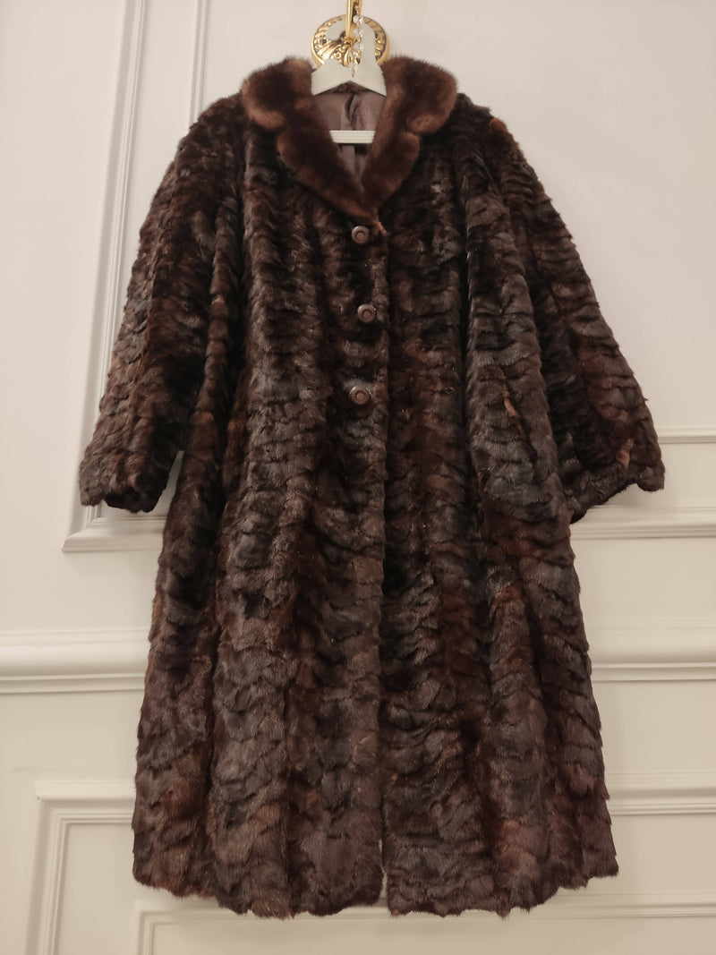 Genuine Mink Coat Winter Thick Size L-XL