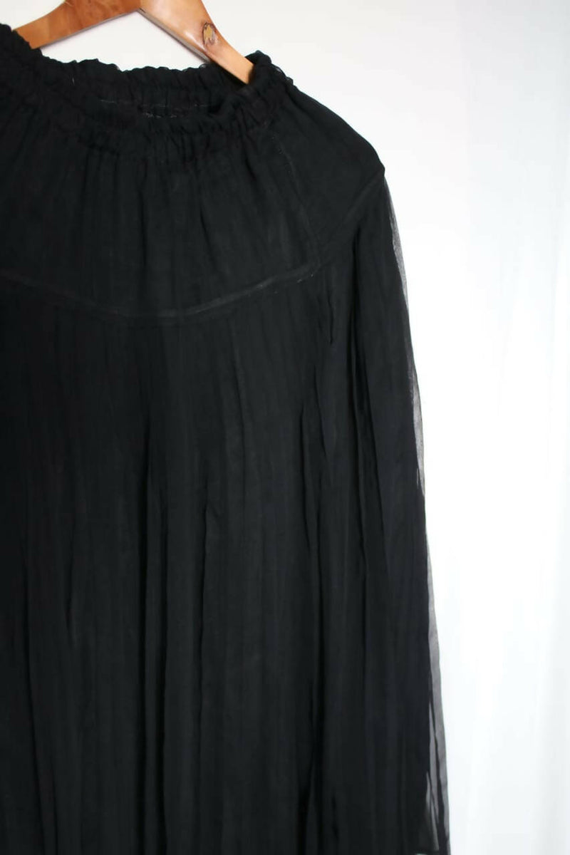 Black Chiffon Skirt