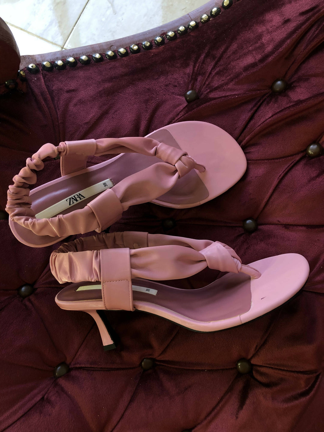NEW Pink Zara Sandals Size 38