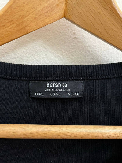 Bershka Black Crop Top Size L
