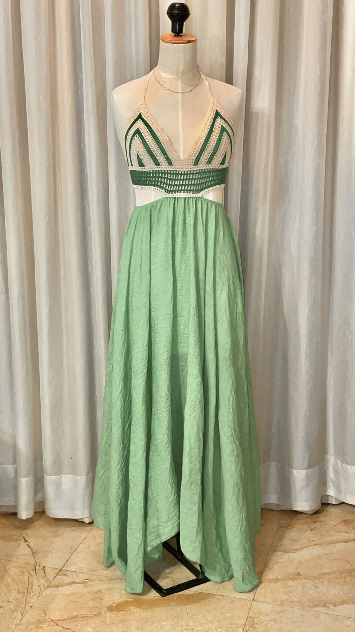 SAMiiA Halterneck Crochet Summer Dress Size S