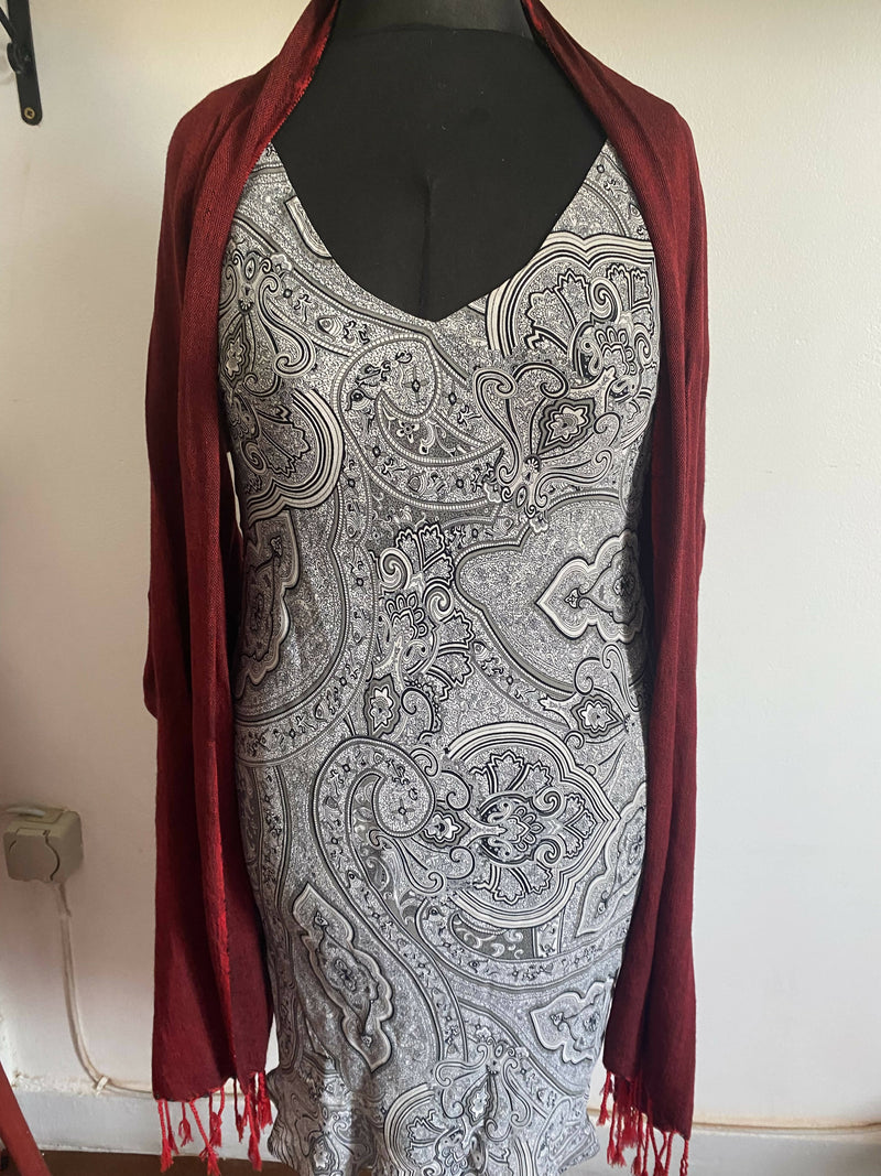 Next Tight floral grey dress Size S-M