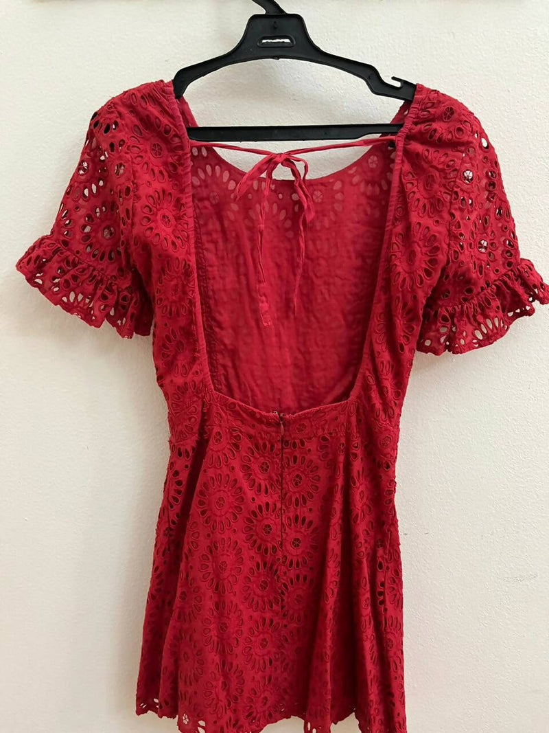 Red Backless Dress Size S