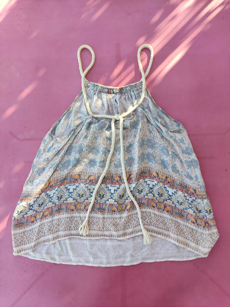 Pull&Bear Patterned Halter Top Size S