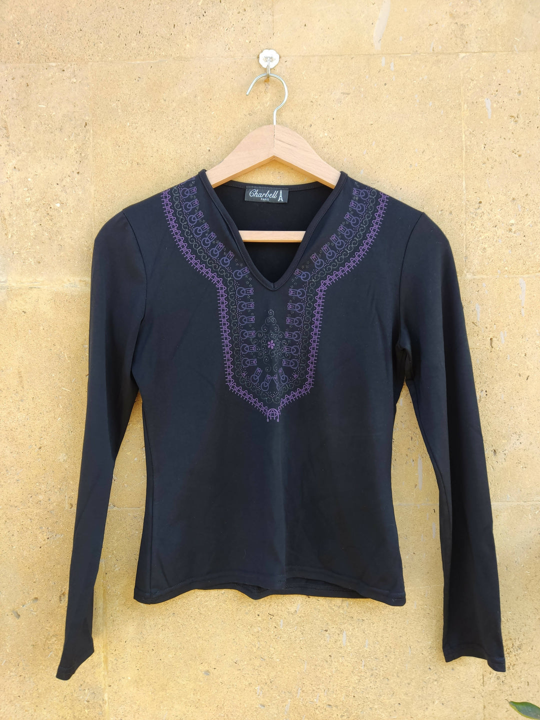 Gharbell Paris Black 2000s Blouse Size S-M