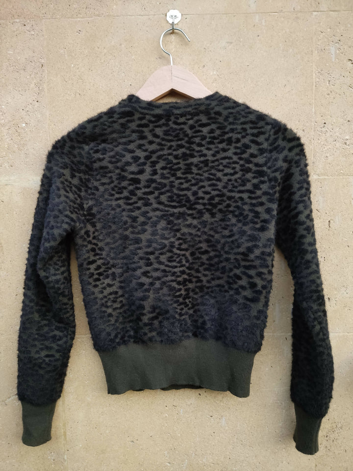 Zara Knitwear Animal Print Pullover Size S