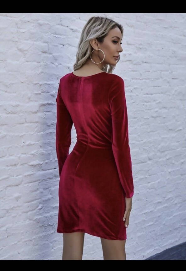 Red Velvet SHEIN Dress Size 34