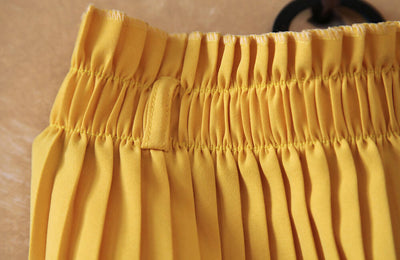 NEW Pleated Yellow Maxi skirt Size: S/M