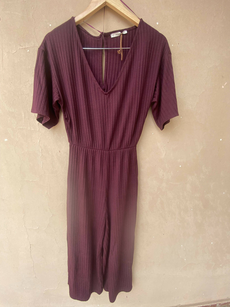 Pull & Bear Maroon Overalls Size S