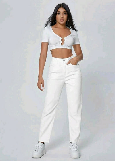 NEW Shein White Jeans Size: S