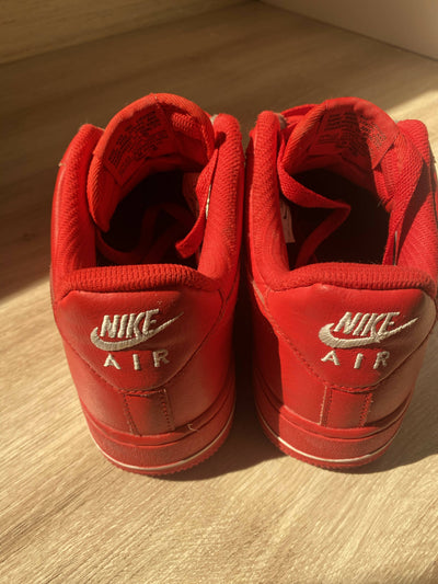 Original Red Nike Airforce 1s - All Red Limited Customized US 9