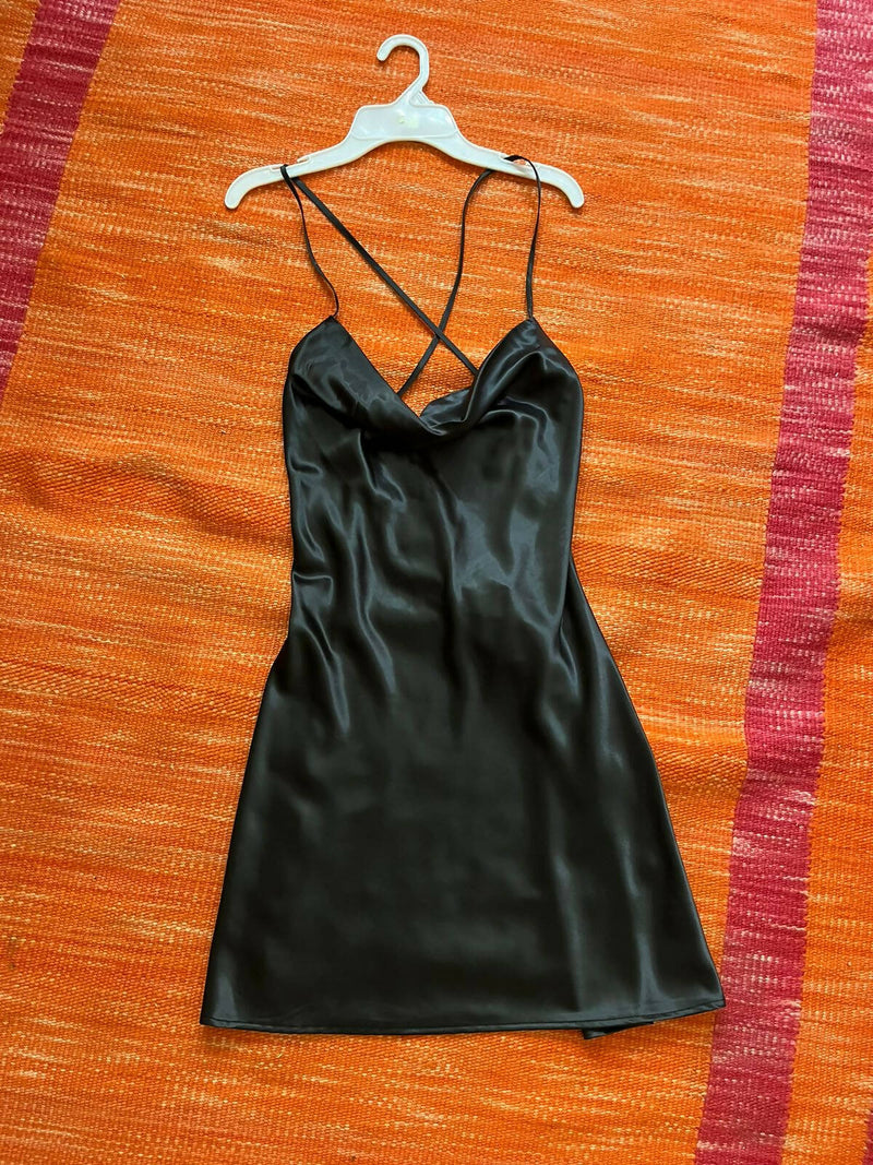 H&M Little Black Backless Dress Size S/M