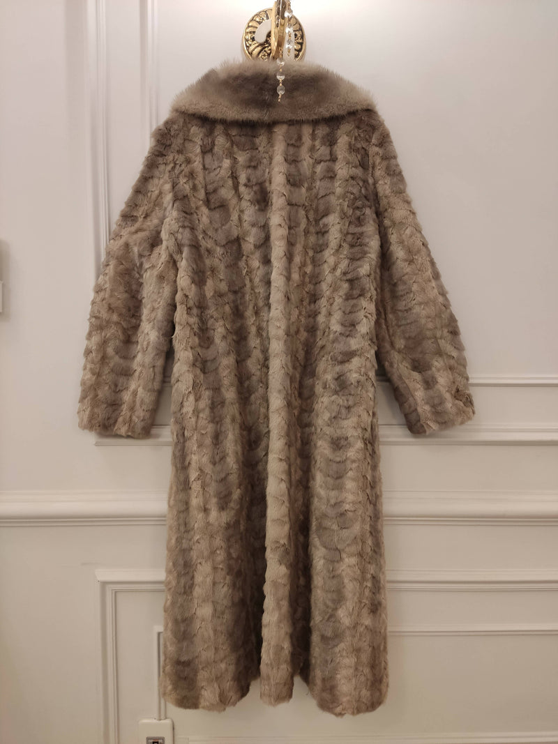 Genuine Beige Mink Coat Size M-L