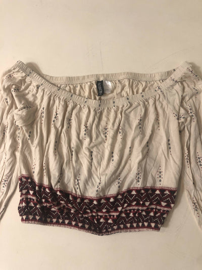 H&M Off-Shoulder Patterned Top Size XS