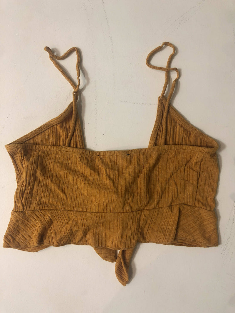 Bershka Mustard Bow Top XS