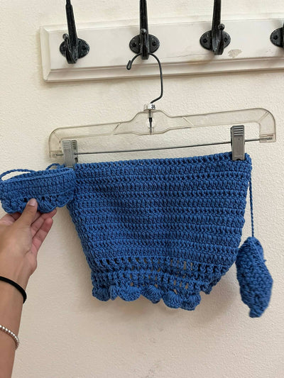 Blue Knitted Top Size XS