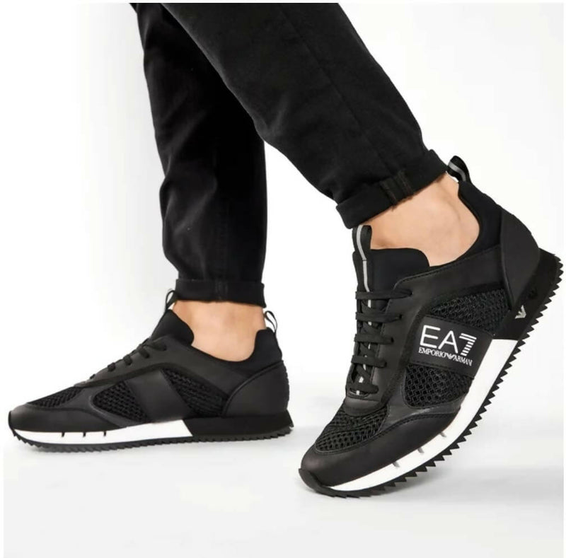 Black and White EA7 Sneakers Size:42