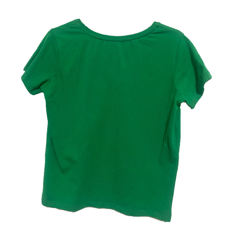 Green V-Neck Top Size: S/M