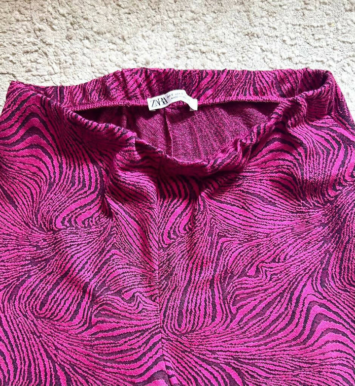 ZARA Chevron Flare Pants Size: S/M