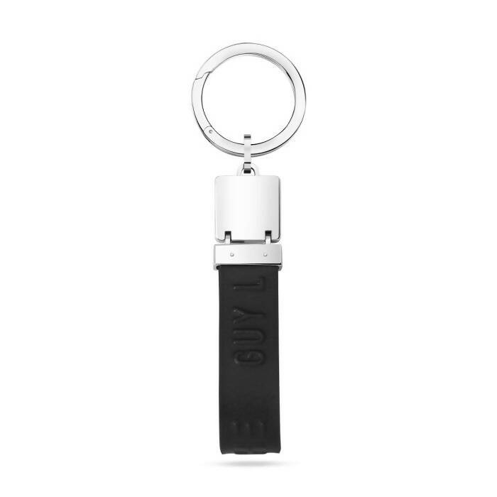 Guy Laroche Charlie keyring for men black leather