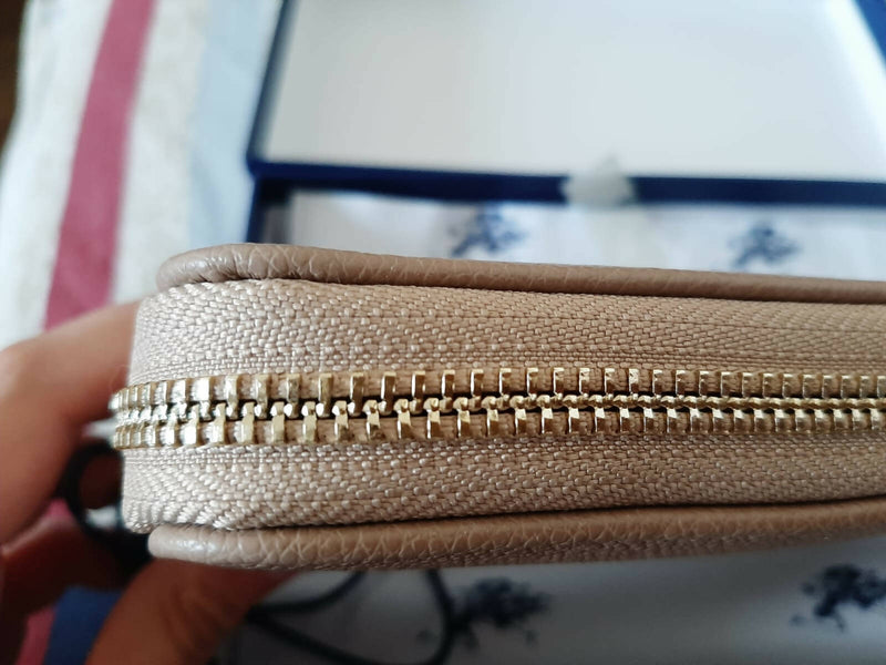 U.S.P.A Beige Zip Wallet NEW