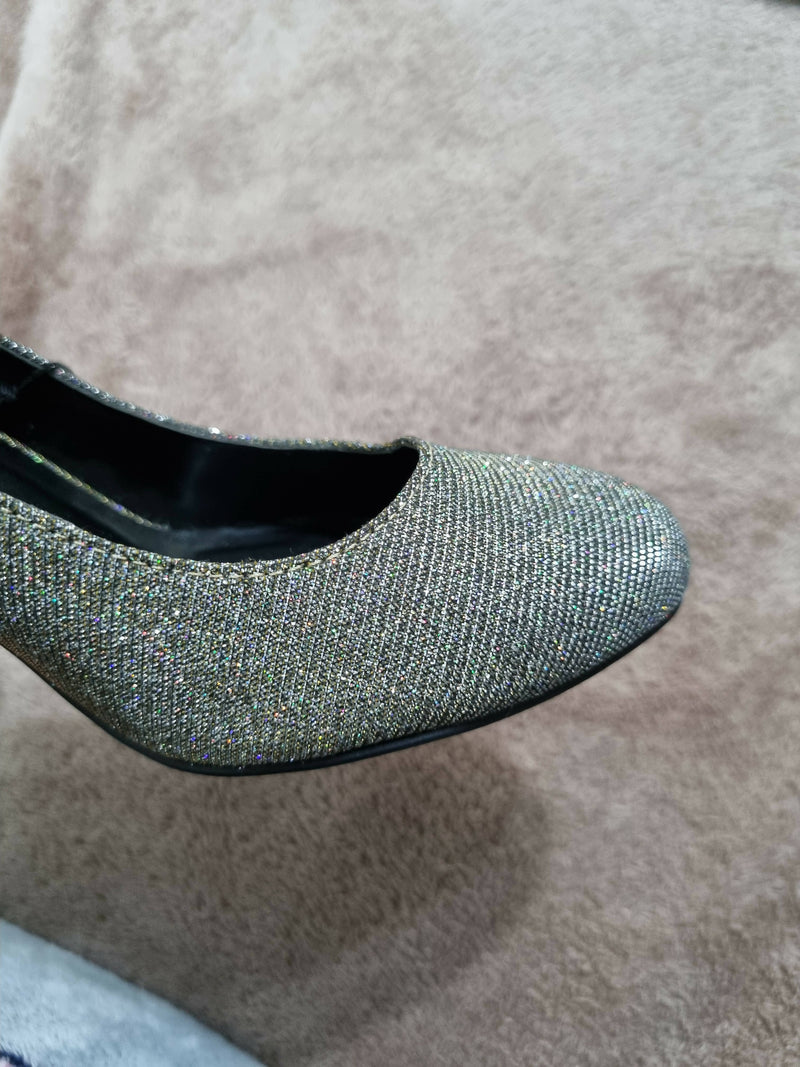 New Look Silver*Black Soirée Shoes Size 38 (NEW)