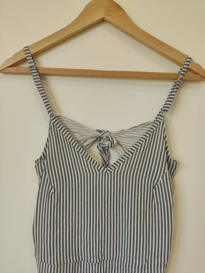Striped Dress with Back Cut-Out Size S