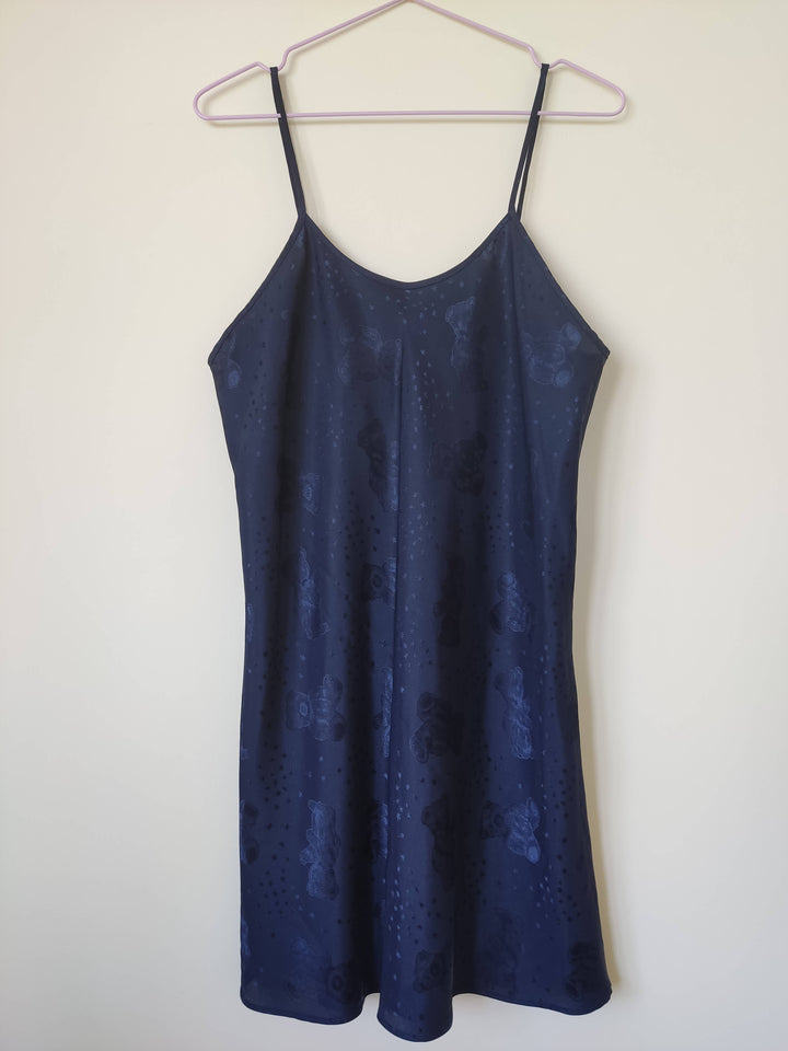 Navy Teddy Bear Nightgown Size: M